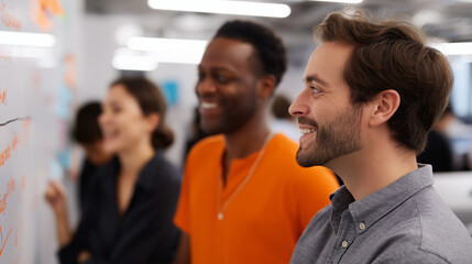 Obraz premium Office brainstorming session with vibrant collaboration and creativity