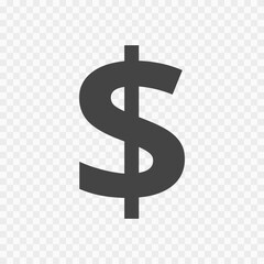Dollar currency sign. American money symbol. Vector