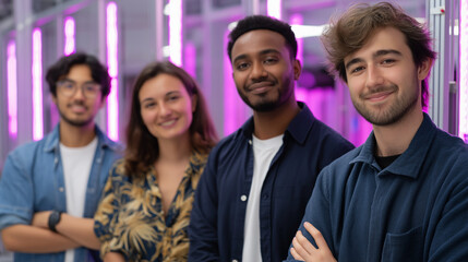 Obraz premium Young Designers Group Showcasing Creativity and Innovation in Studio