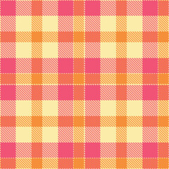 Rustic light tan Seamless Tartan with Dusty warm pink accents Fabric Design
