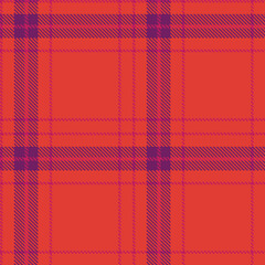 Plaid pattern seamless. Pastel deep pink & Warm coral Tartan Fabric Design. 