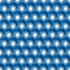 Naklejka premium Zigzag seamless pattern. Hexagon mosaic tiles ornament. Ethnic surface print. Repeated geometric figures background. Ornamental wallpaper. Modern geo design digital paper. Vector abstract art