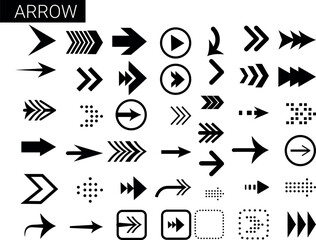 Arrow icon set direction stock illustration