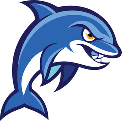 Naklejka premium dolphin isolated on white background