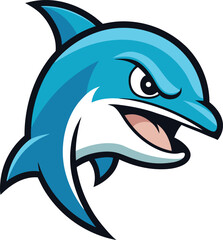 Naklejka premium cartoon shark vector illustration