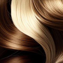 Fototapeta premium Close-up view of luxurious hair showcasing rich colors and smooth textures. Perfect for fashion and beauty enthusiasts interested in hair care content.