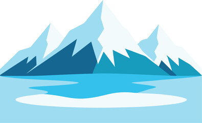 vector illustration of a mountain landscape