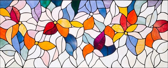 Vibrant and colorful floral patterns intended for textile and wallpaper use