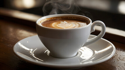 cup of coffee on the table