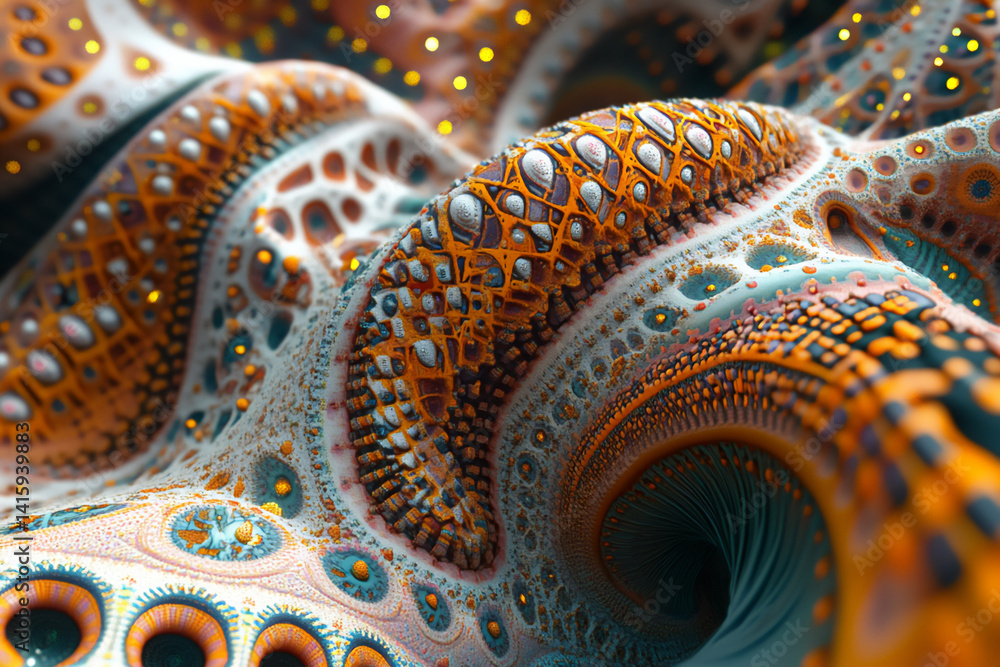 Poster morphing peruvian geometric pattern animation