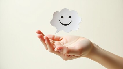 Hand Offering a Happy Thought