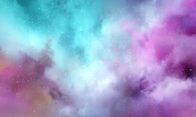 Fototapeta premium Colorful nebulae with stars
