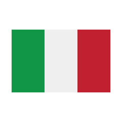 Fototapeta premium Vector flat Italian flag isolated on white background