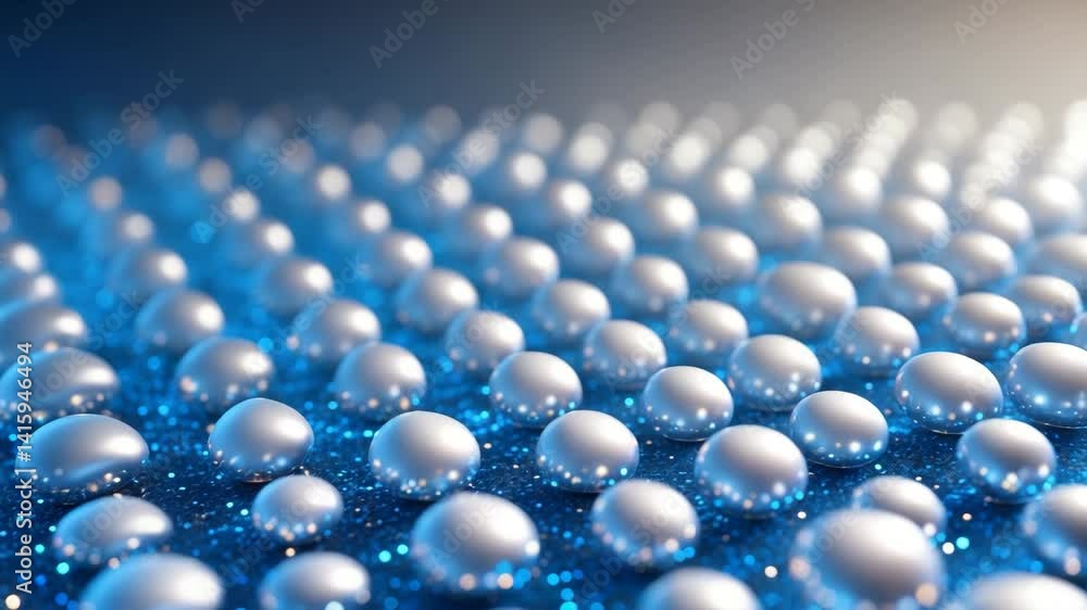 Poster abstract with white and blue dotted pattern featuring gradient texture for technology background