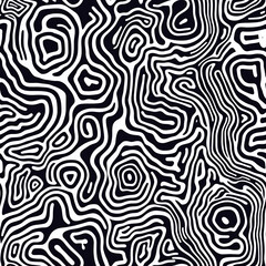 cartographic inspired black and white