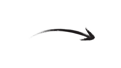 hand-drawn arrow marker isolated PNG transparent—hand-drawn brush stroke arrows on transparent background.