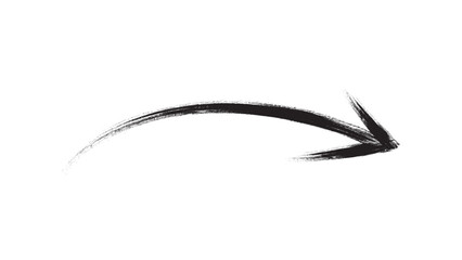 hand-drawn arrow marker isolated PNG transparent—hand-drawn brush stroke arrows on transparent background.