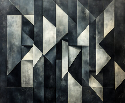 constructivist overlapping planes black and white