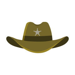 Illustration of a Cowboy Sheriff Hat