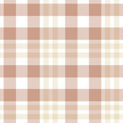 Plaid pattern seamless. Neon white & Pale mushroom Tartan Fabric Design. 