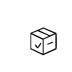 vector illustration of elements with package symbols	
