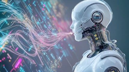 Artificial Intelligence or machine learning vector design. Quantum computer technology concept with circuit board and motherboard texture background design. Waves flow quantum explosion.
