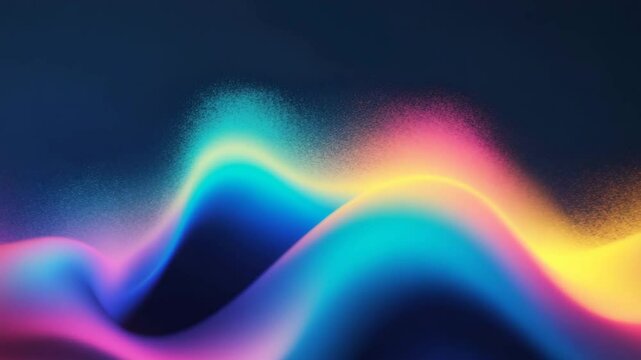 Abstract gradient blurred pattern with colorful realistic grain noise effect background for art product design and social media in trendy vintage style dark blue