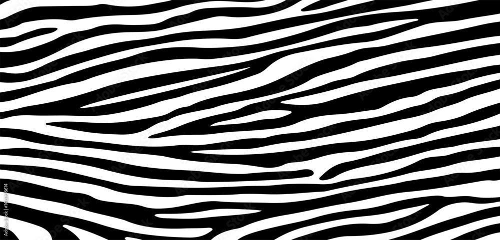 Poster abstract vector illustration with wavy black and white lines forming fluid patterns. perfect for mod
