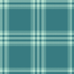 Fototapeta premium Dark pale aqua and Highland deep aqua Seamless Tartan Fabric Design