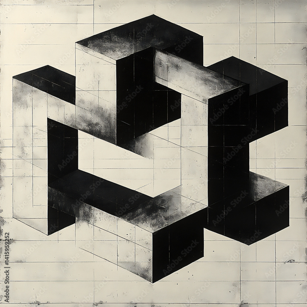 Poster essential framework constructivist black and white minimalist