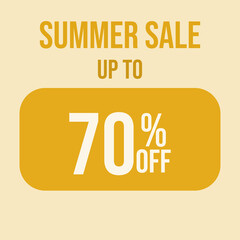 Summer sale up to 70 percent off