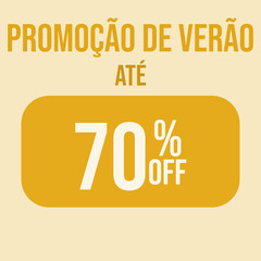 Promoção de verão até 70% off