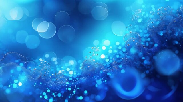 Abstract background with blue bokeh texture