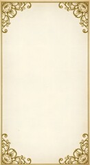 A vintage, ornate frame encircles a blank cream background, perfect for elegant designs.
