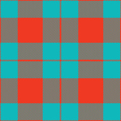 Iridescent orangish red and Rustic topaz Seamless Tartan Fabric Design