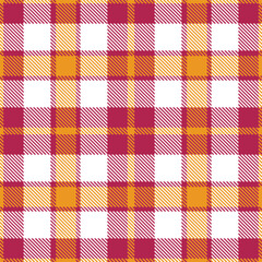 Traditional Dusty purplish red & Classic mango Seamless Tartan Fabric Design