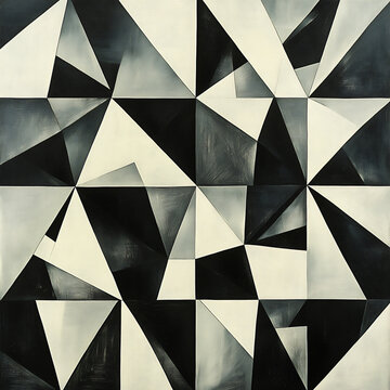 industrial design constructivist black and white geometric