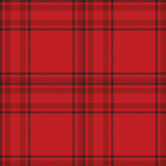 Dusty scarlet Tartan patterns fabric texture. Traditional Rustic dark Seamless Tartan