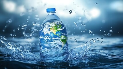 water splash in glass