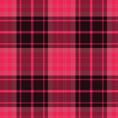 Traditional Pastel red pink & Bright deep rose Seamless Tartan Fabric Design