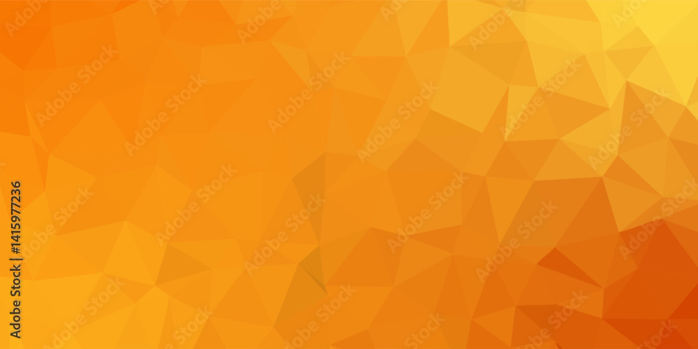 Poster geometric yellow background with triangular polygons. abstract design. vector illustration.