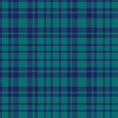 Traditional Seamless Tartan featuring Vintage dark indigo and Sandy dark aquamarine Fabric Design