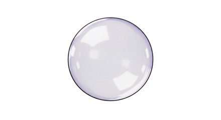 Floating Shiny Orb on White Background for Design Element