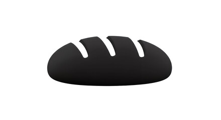 Loaf of Bread Illustration on White Background