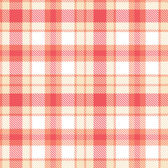 Metallic dark peach Seamless Tartan with Pale pale accents Fabric Design