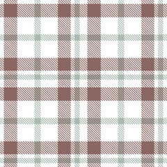Plaid pattern seamless. Classic white & Bright reddish grey Tartan Fabric Design. 