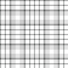 Traditional Seamless Tartan featuring Dusty slate grey and Pastel white Fabric Design