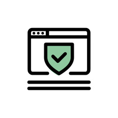 Simple Privacy Protection Icon in Minimalist Style  