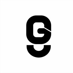 Letter G logo design, number nine abstract elegant.