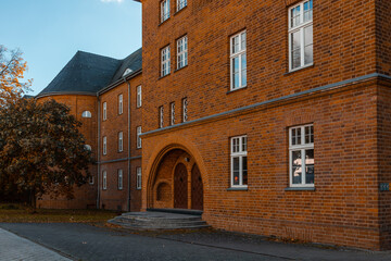 City landscape - traditionals building exteriors on German streets